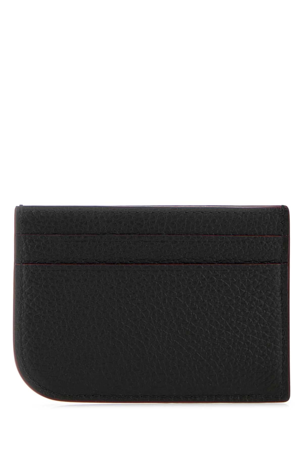 Alexander Mcqueen Men Black Leather Card Holder