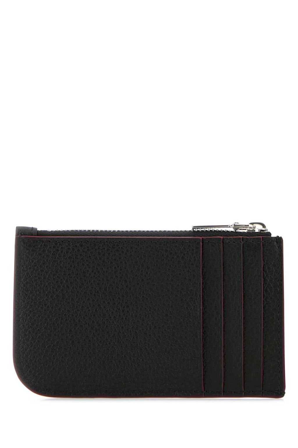 Alexander Mcqueen Men Black Leather Card Holder