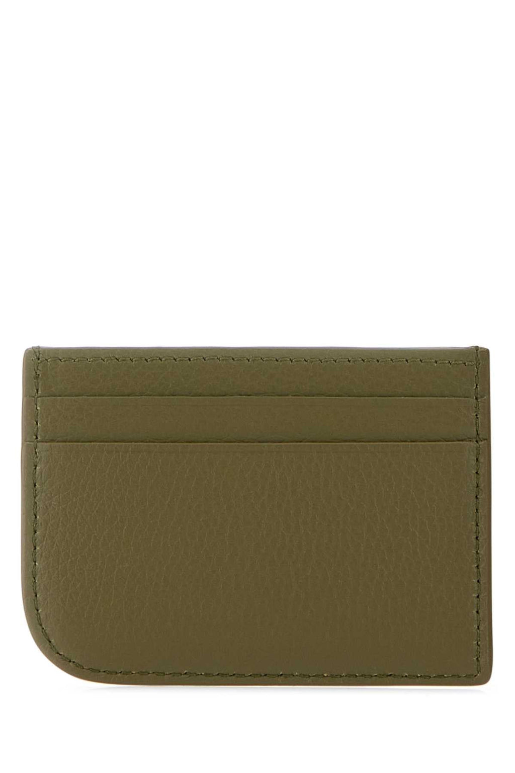 Alexander Mcqueen Men Army Green Leather Card Holder