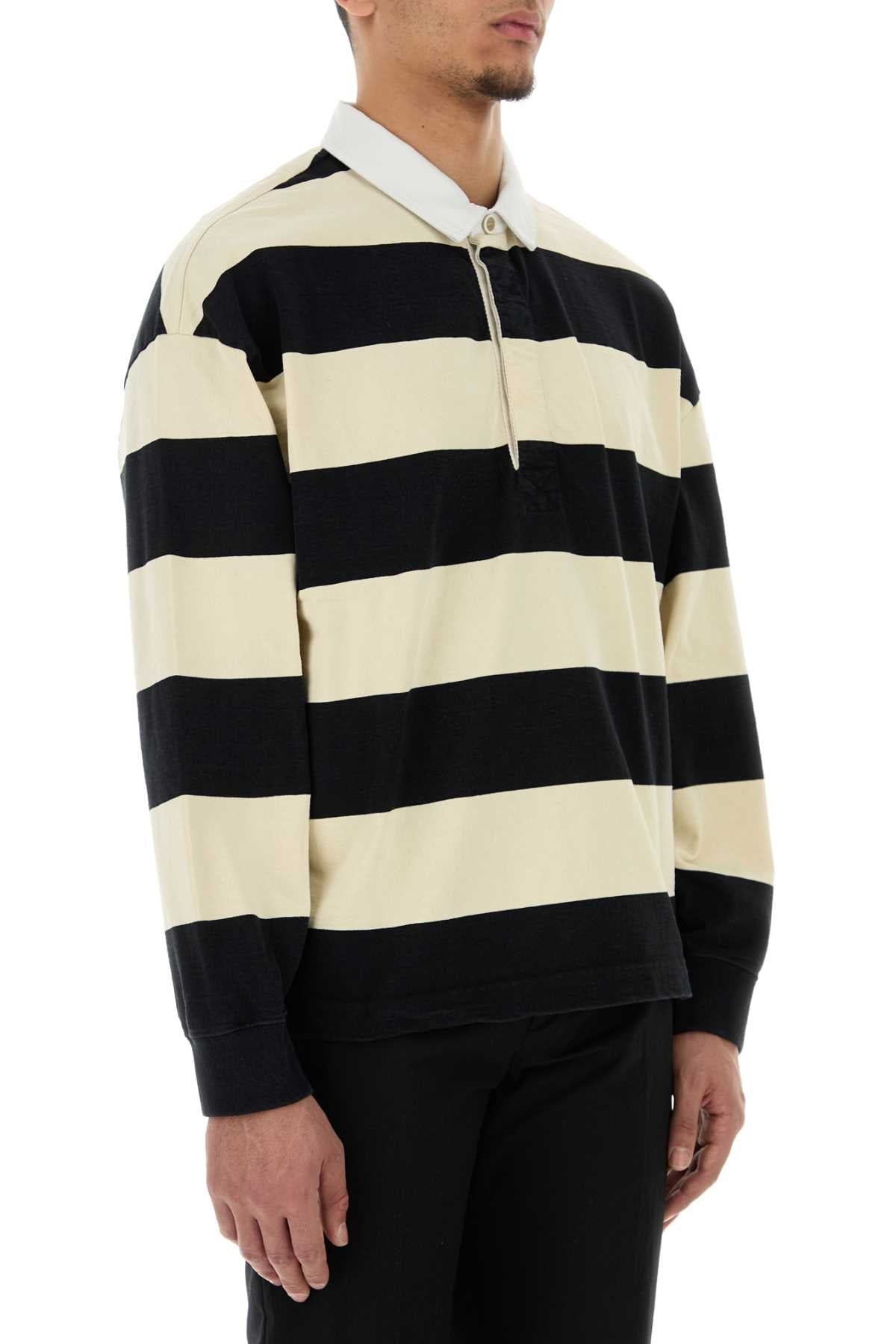 Alexander Mcqueen Men Embroidered Cotton Oversize Polo Shirt