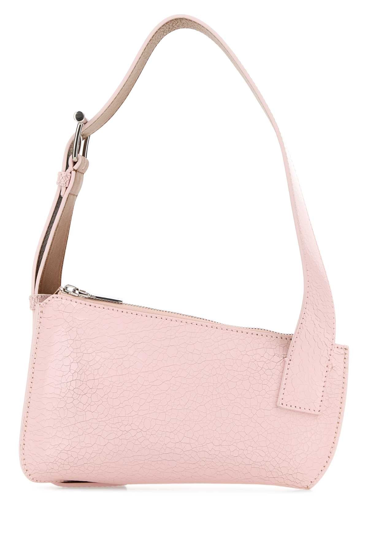Alexander Mcqueen Women Pink Leather Sling T-Bar Crossbody Bag