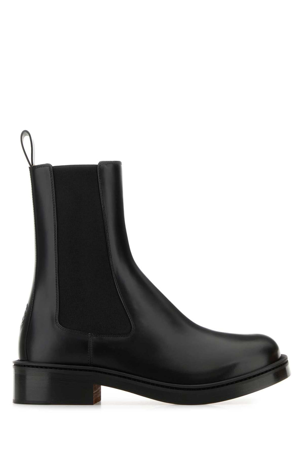Alexander Mcqueen Men Black Leather Ankle Boots