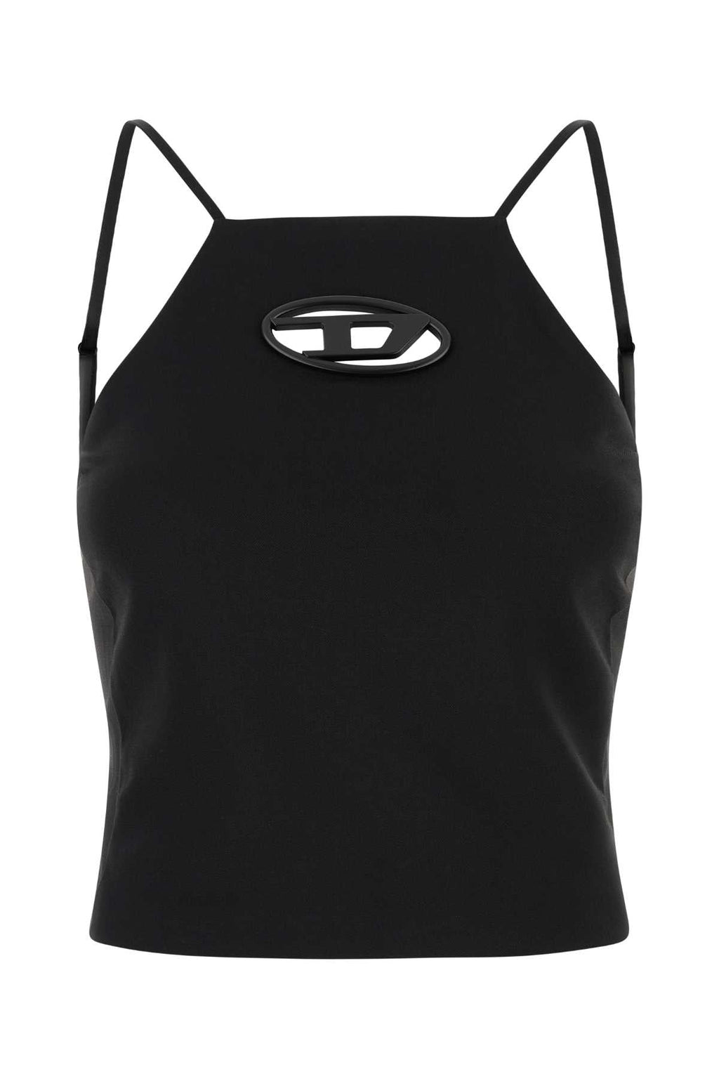 Diesel Women Black Stretch Polyester Blend T-Wilit Top