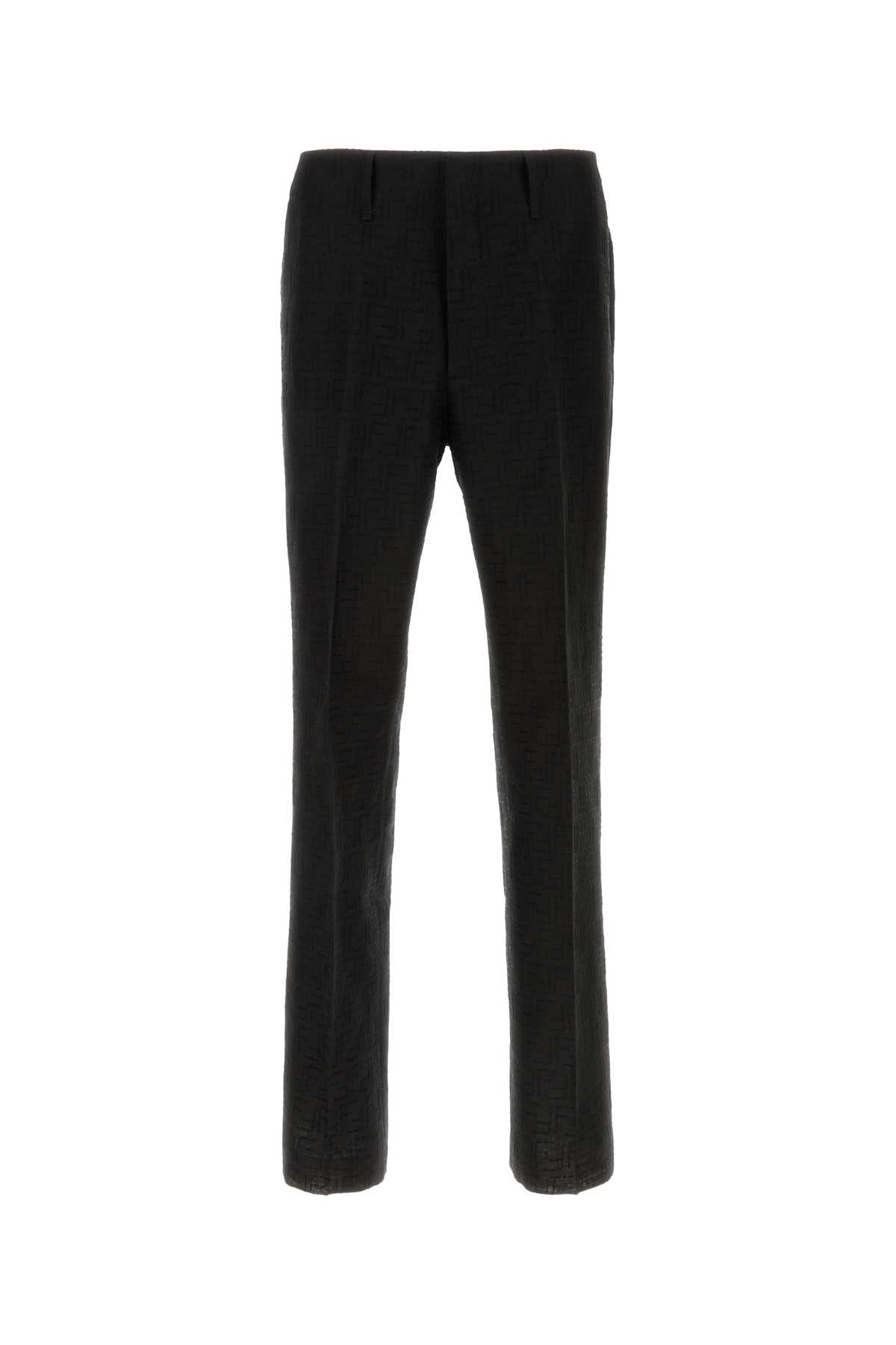 Fendi Men Black Linen Blend Pant