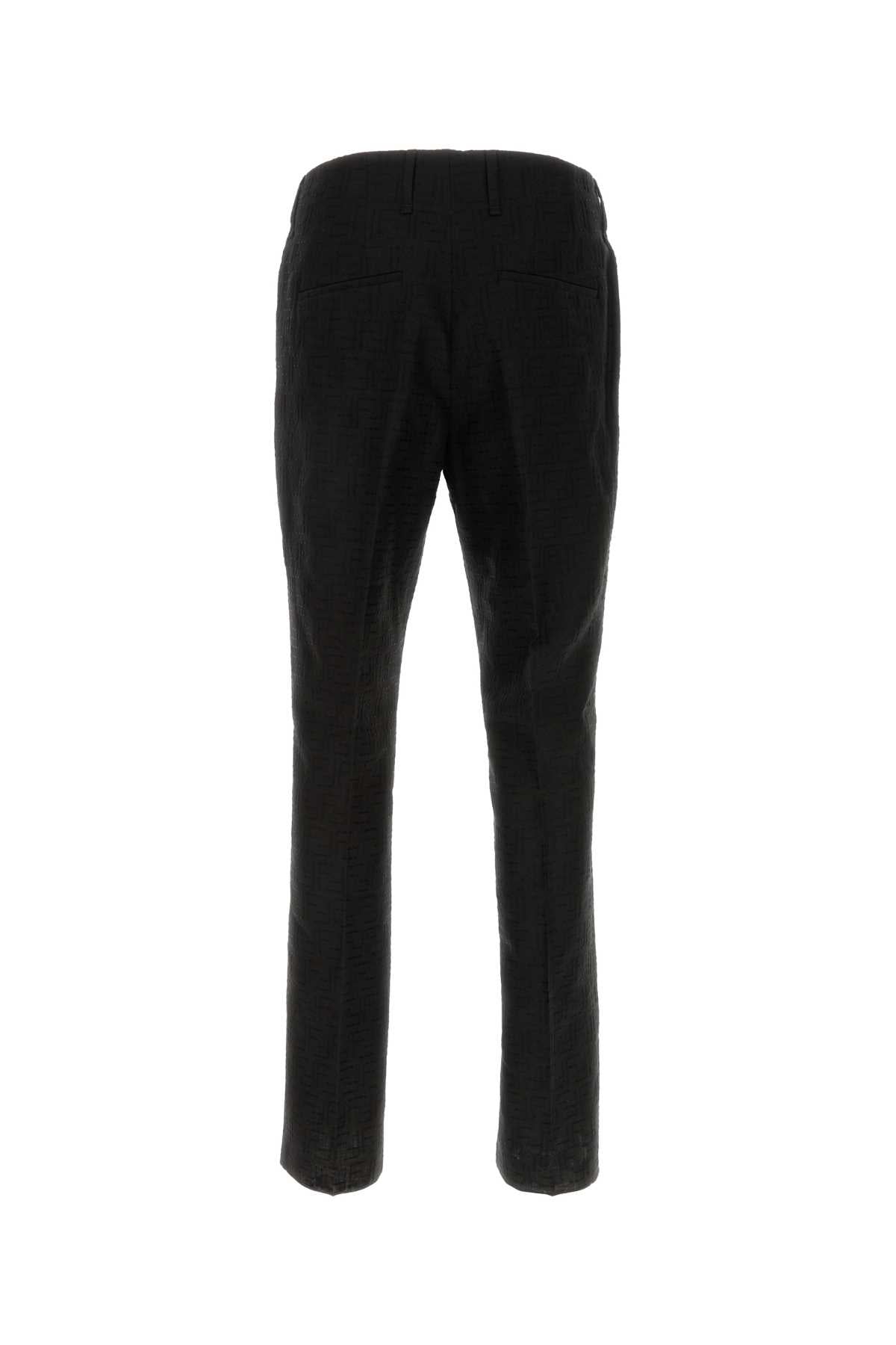Fendi Men Black Linen Blend Pant