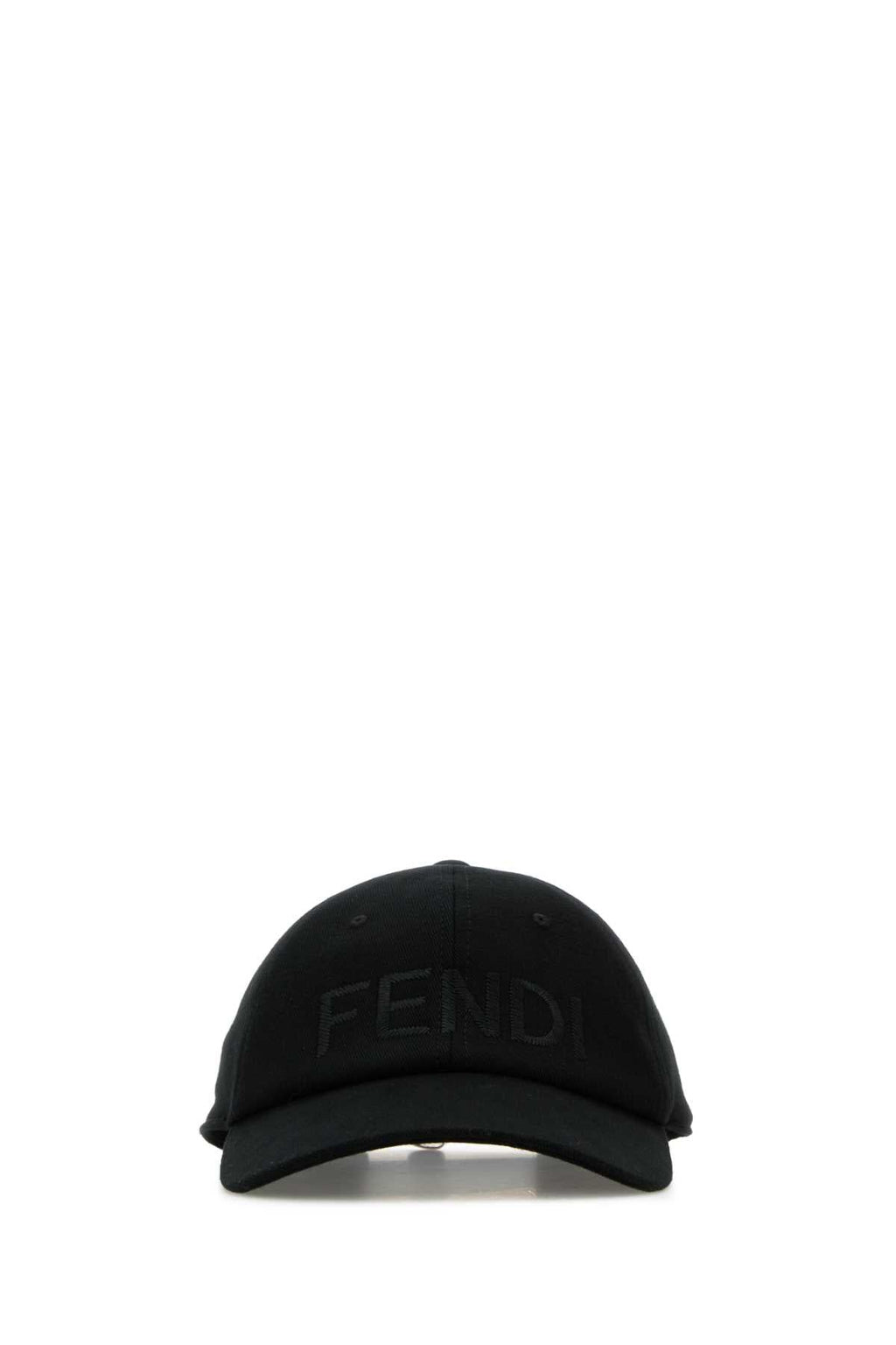 Fendi Men Black Stretch Cotton Baseball Cap