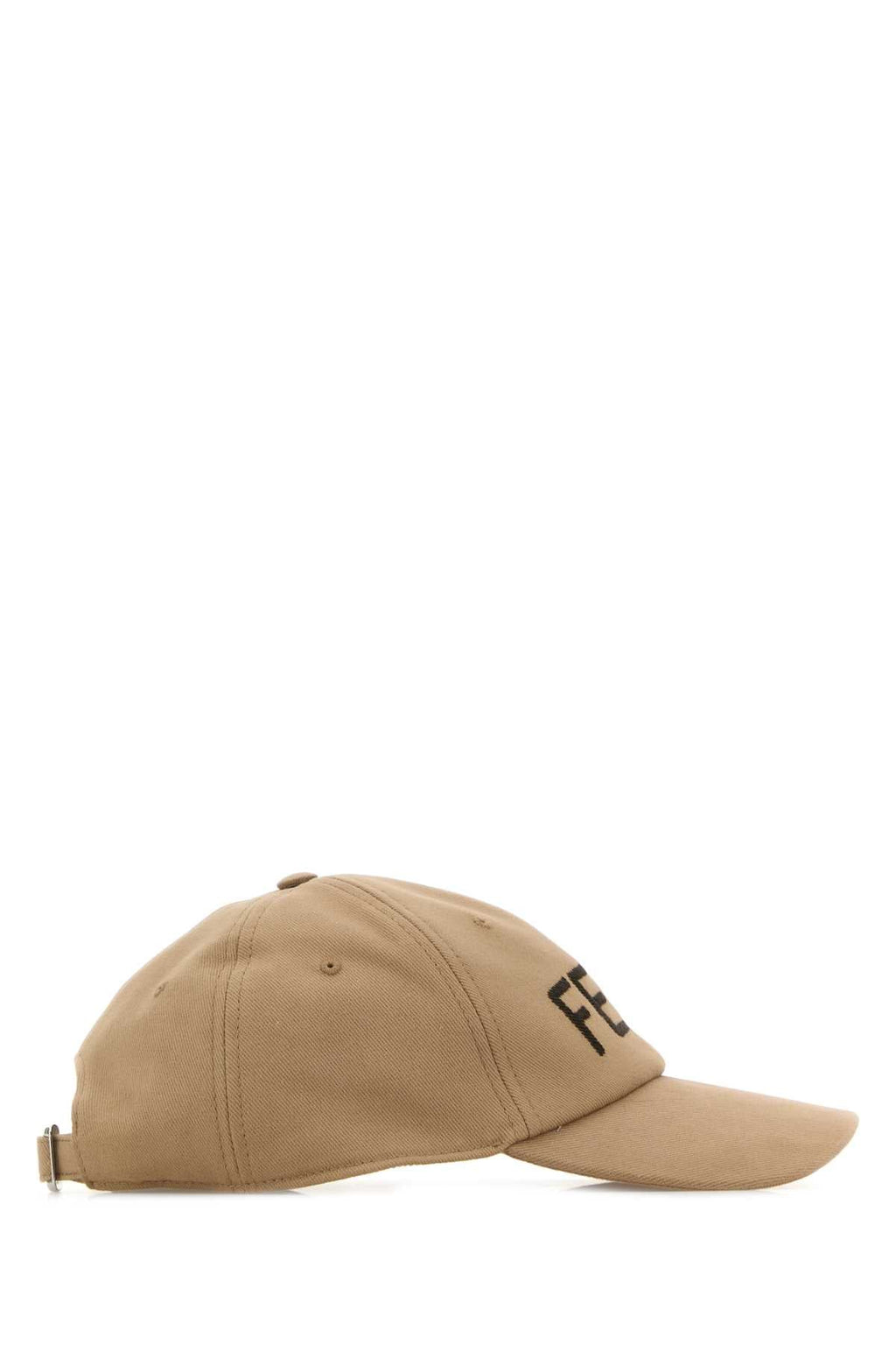 Fendi Men Camel Stretch Cotton Baseball Cap