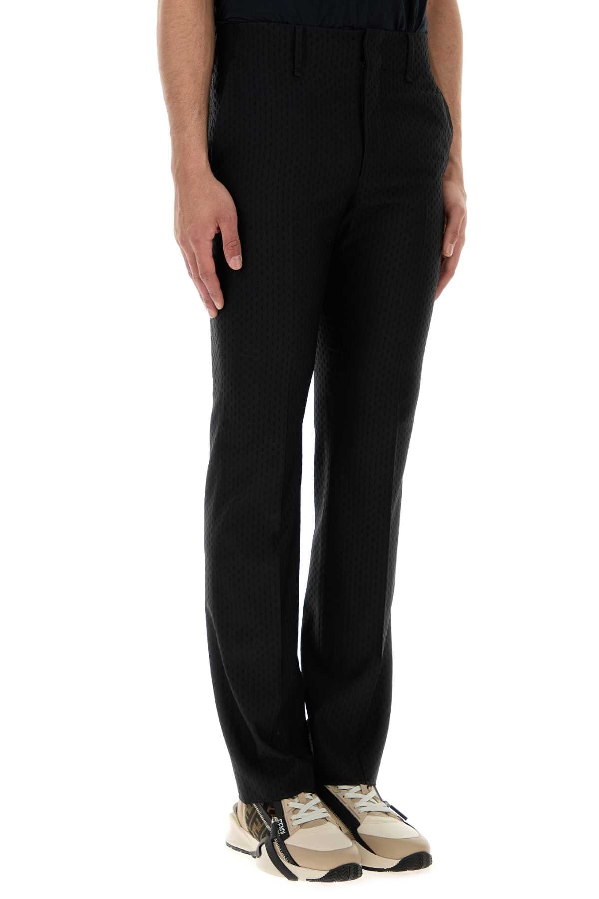 Fendi Men Black Wool Blend Pant