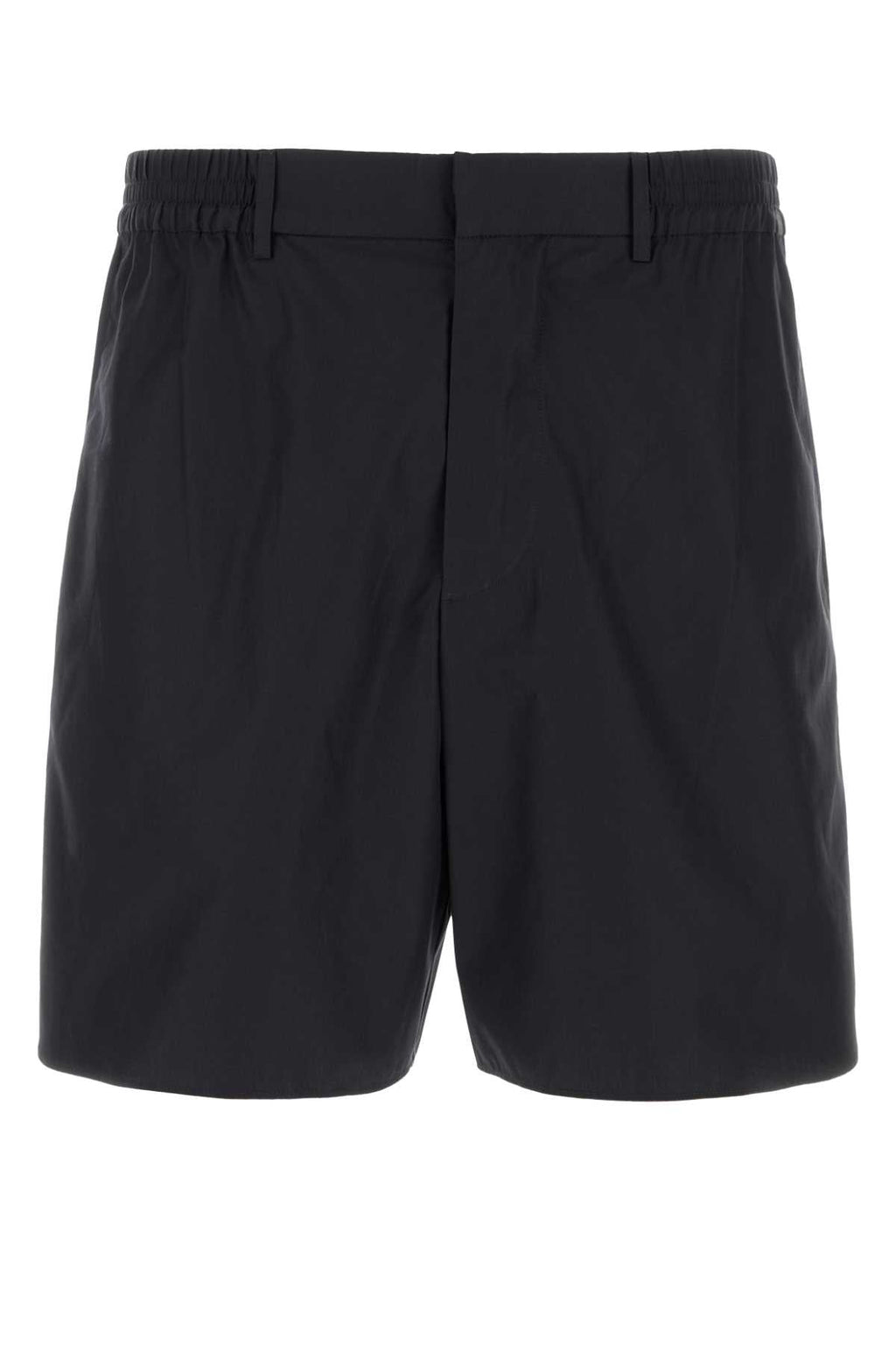 Fendi Men Black Poplin Bermuda Shorts