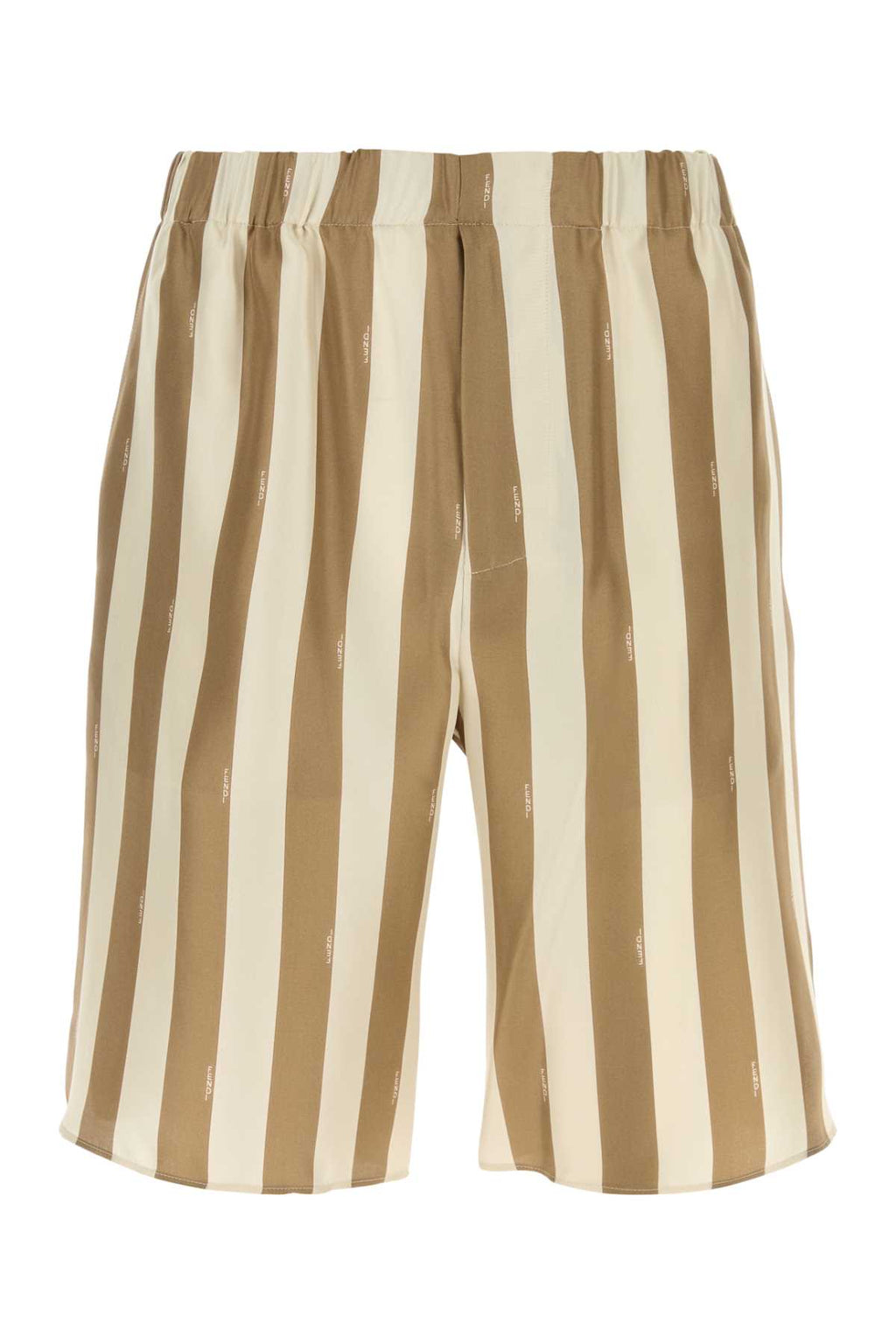 Fendi Men Printed Silk Bermuda Shorts