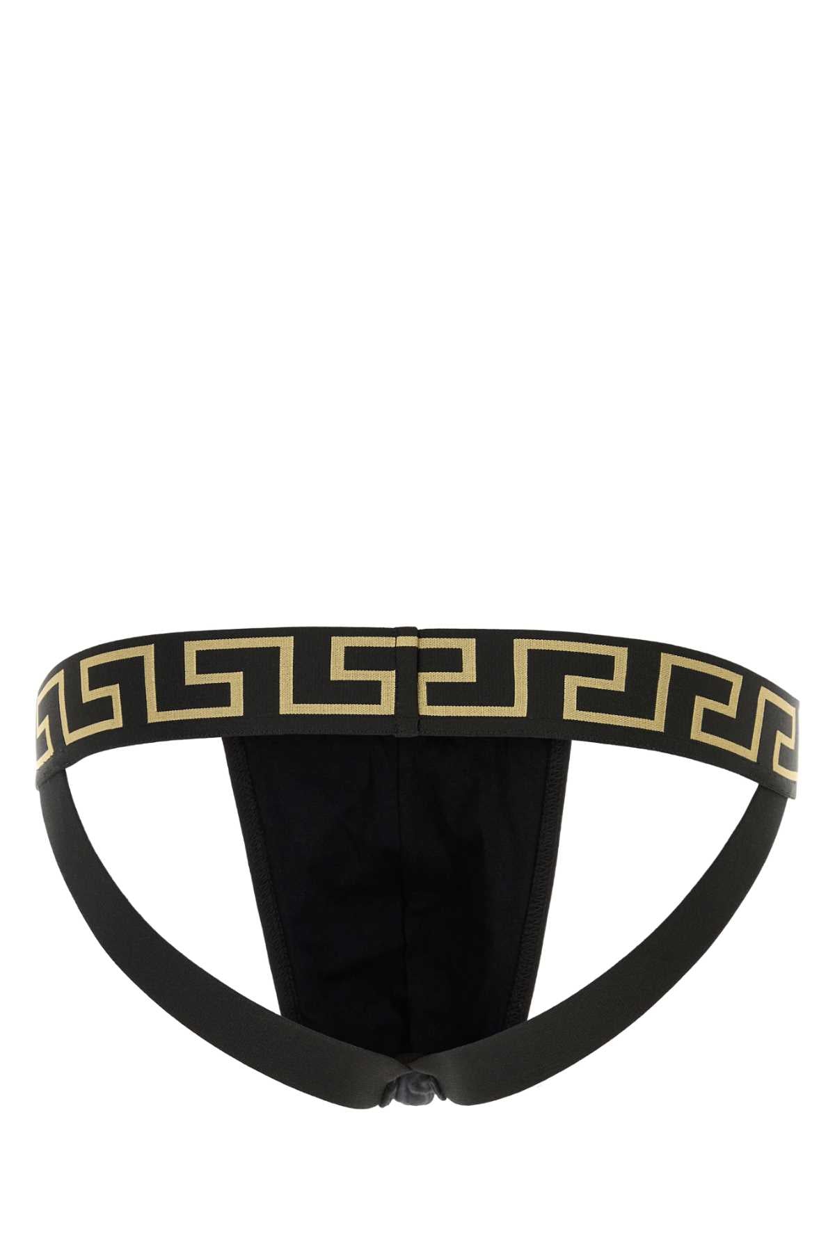 Versace Men Black Stretch Cotton Brief