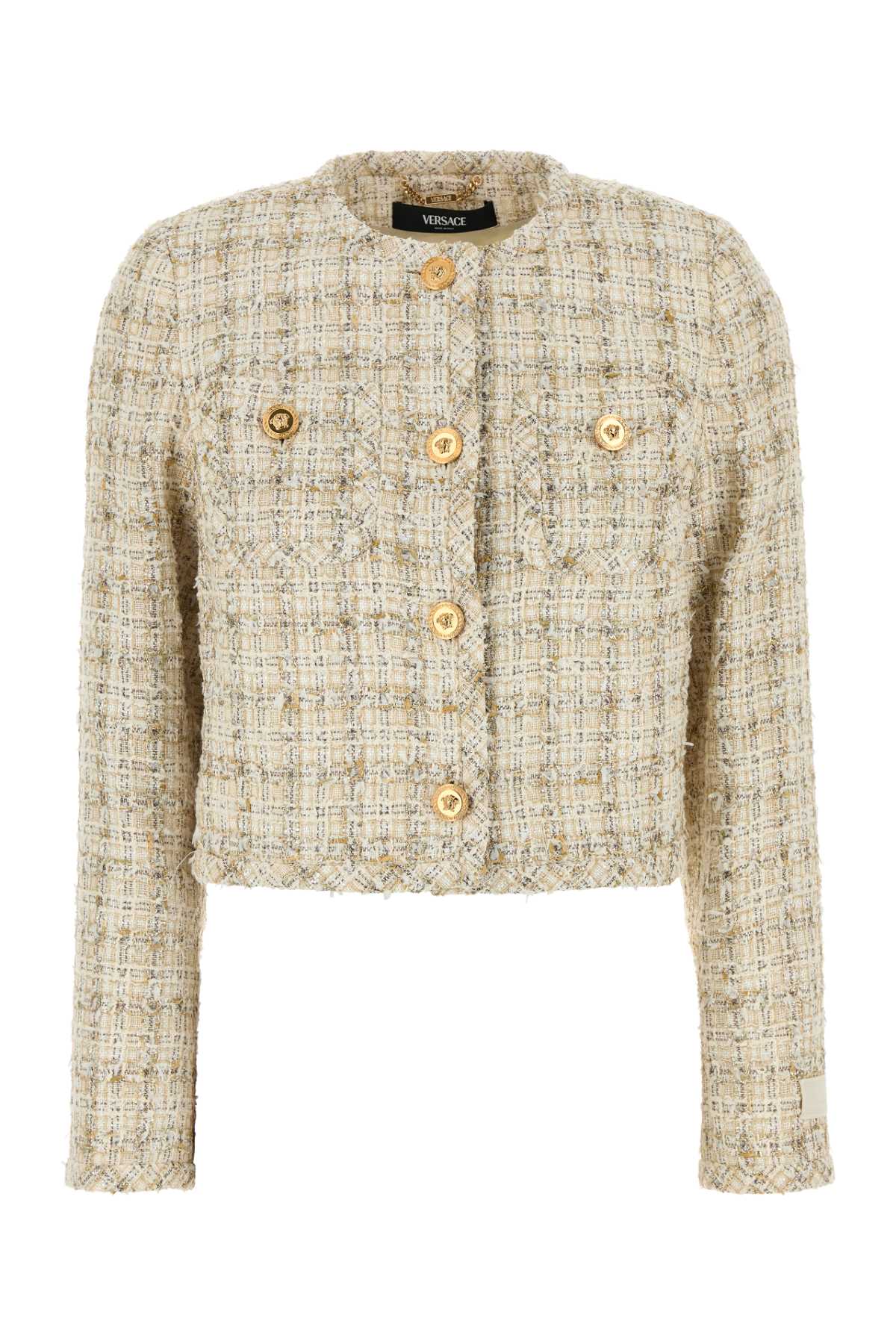 Versace Women Multicolor Tweed Blazer