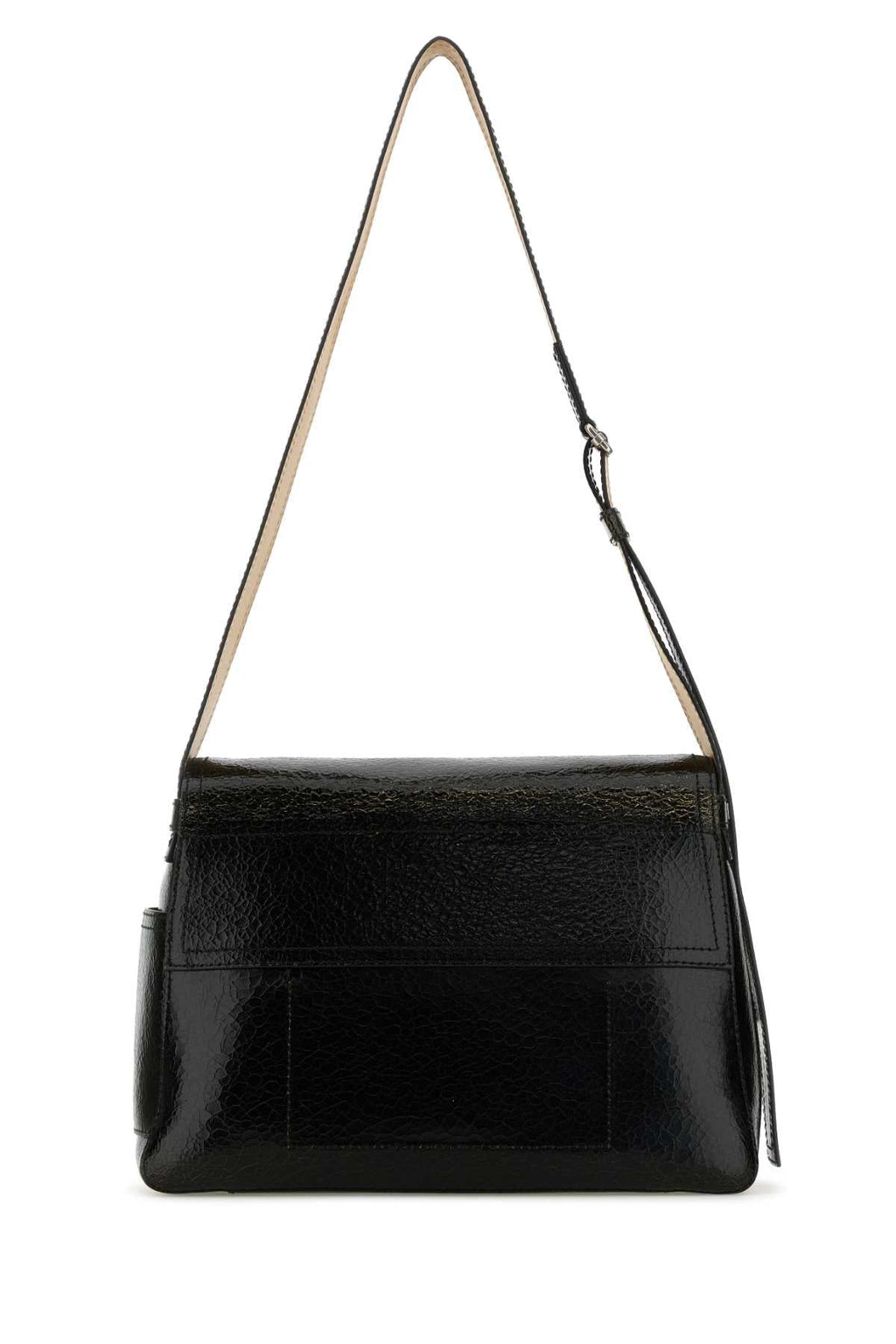 Alexander Mcqueen Men Black Leather The Slouch Crossbody Bag