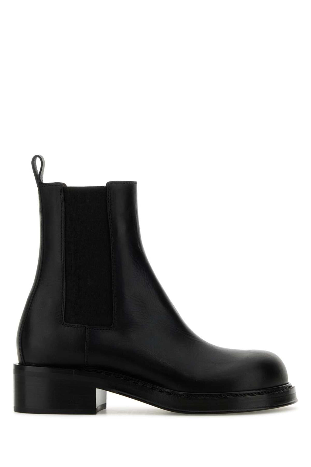 Bottega Veneta Women Black Leather Cliff Ankle Boots