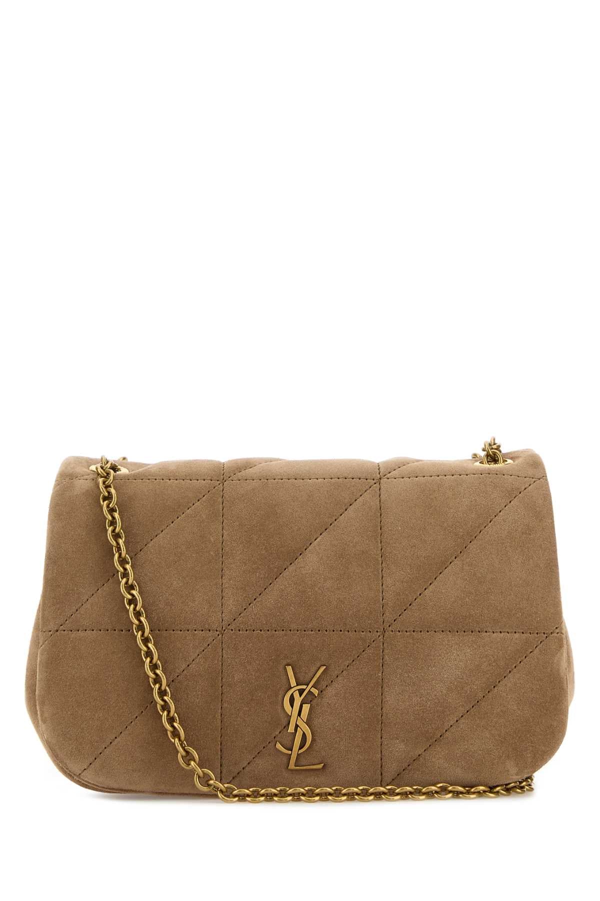 Saint Laurent Women Cappuccino Suede Mini Jamie 4.3 Shoulder Bag
