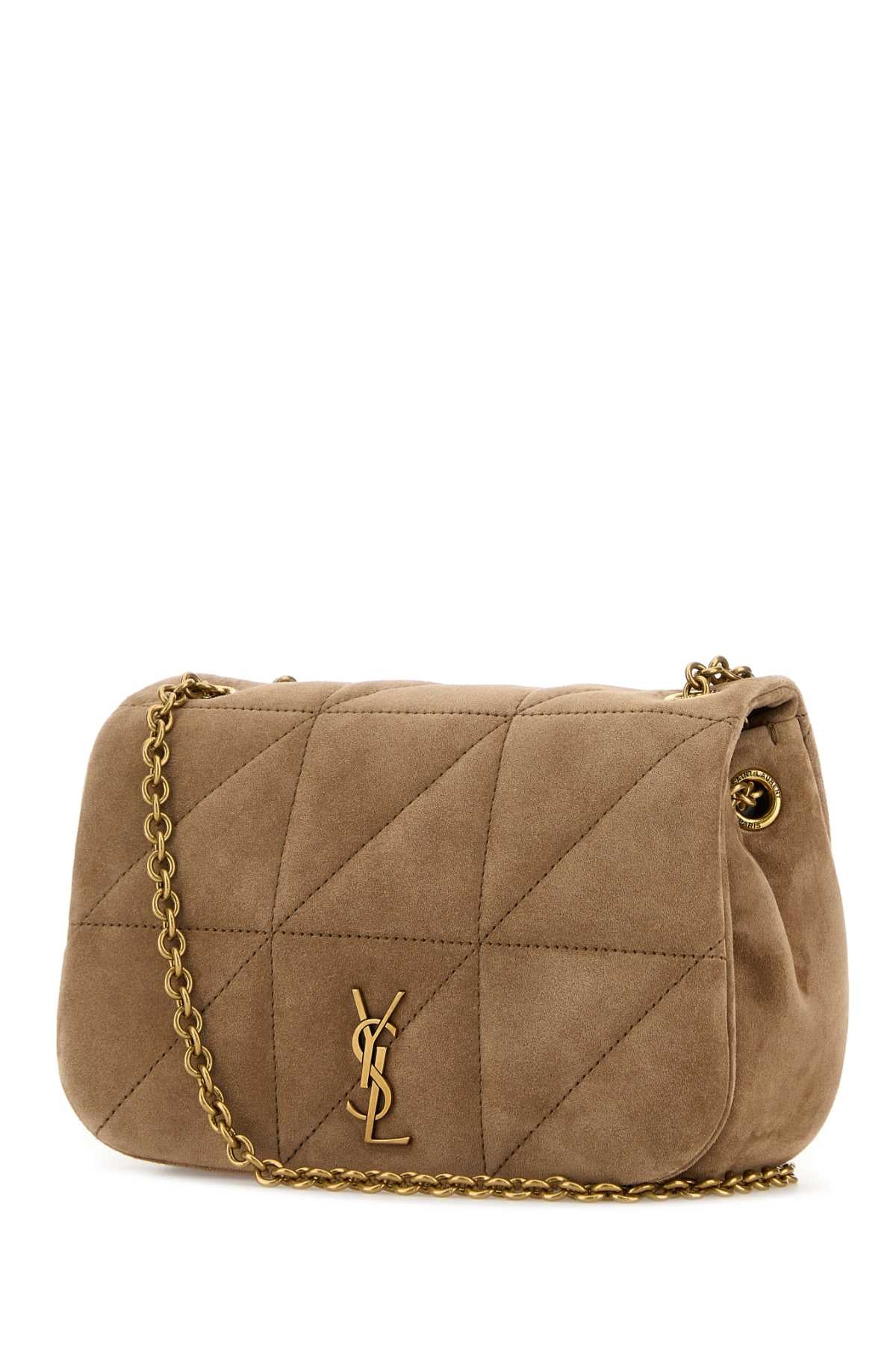 Saint Laurent Women Cappuccino Suede Mini Jamie 4.3 Shoulder Bag