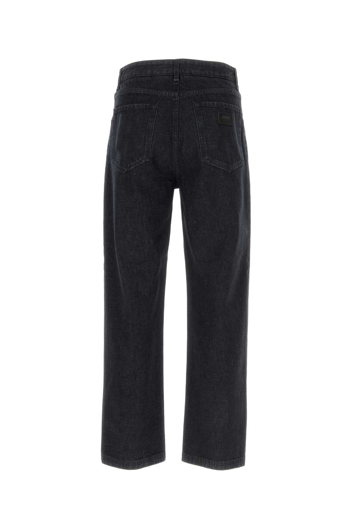 Fendi Men Black Denim Jeans