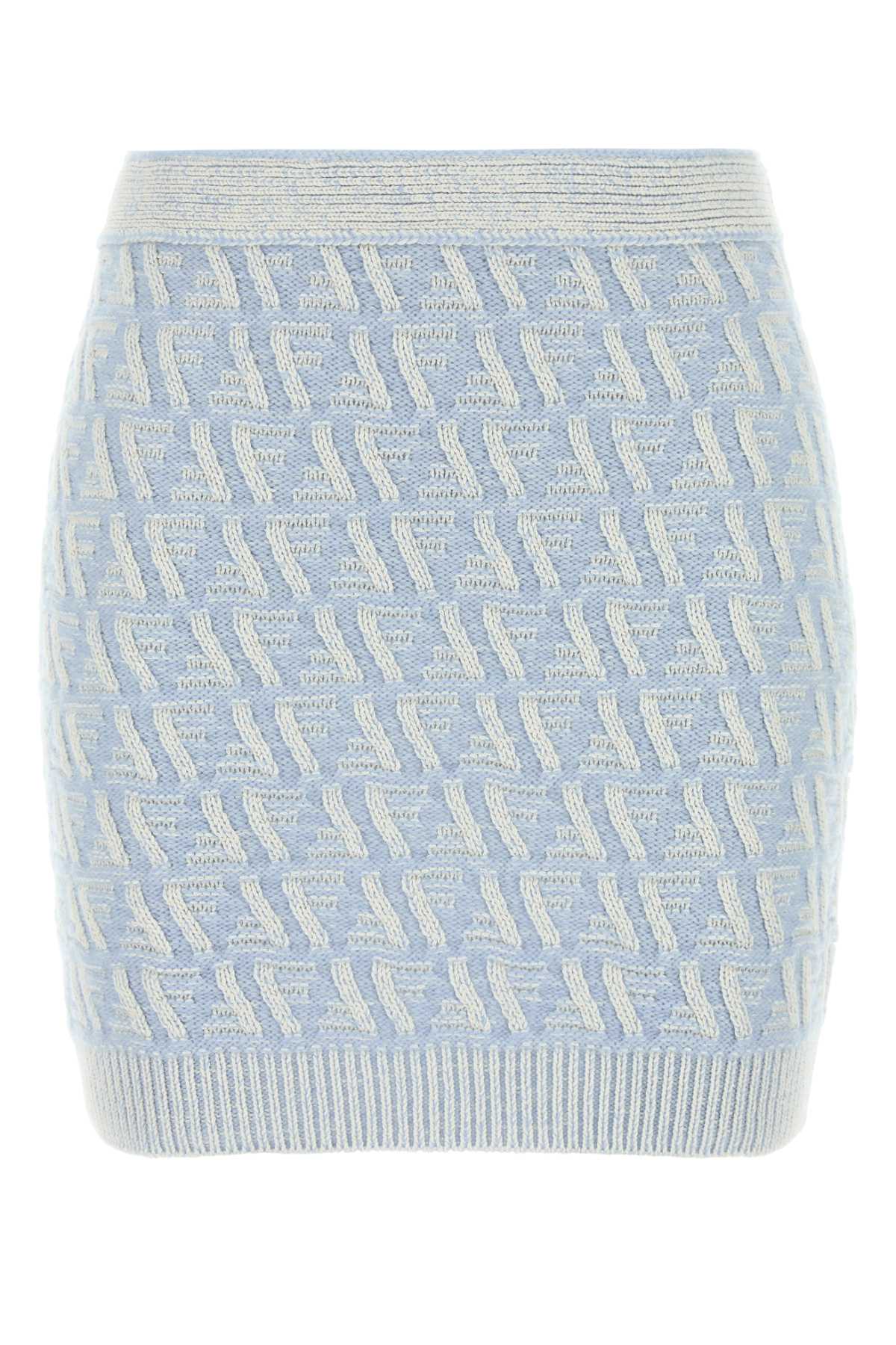 Fendi Women Embroidered Silk Blend Mini Skirt