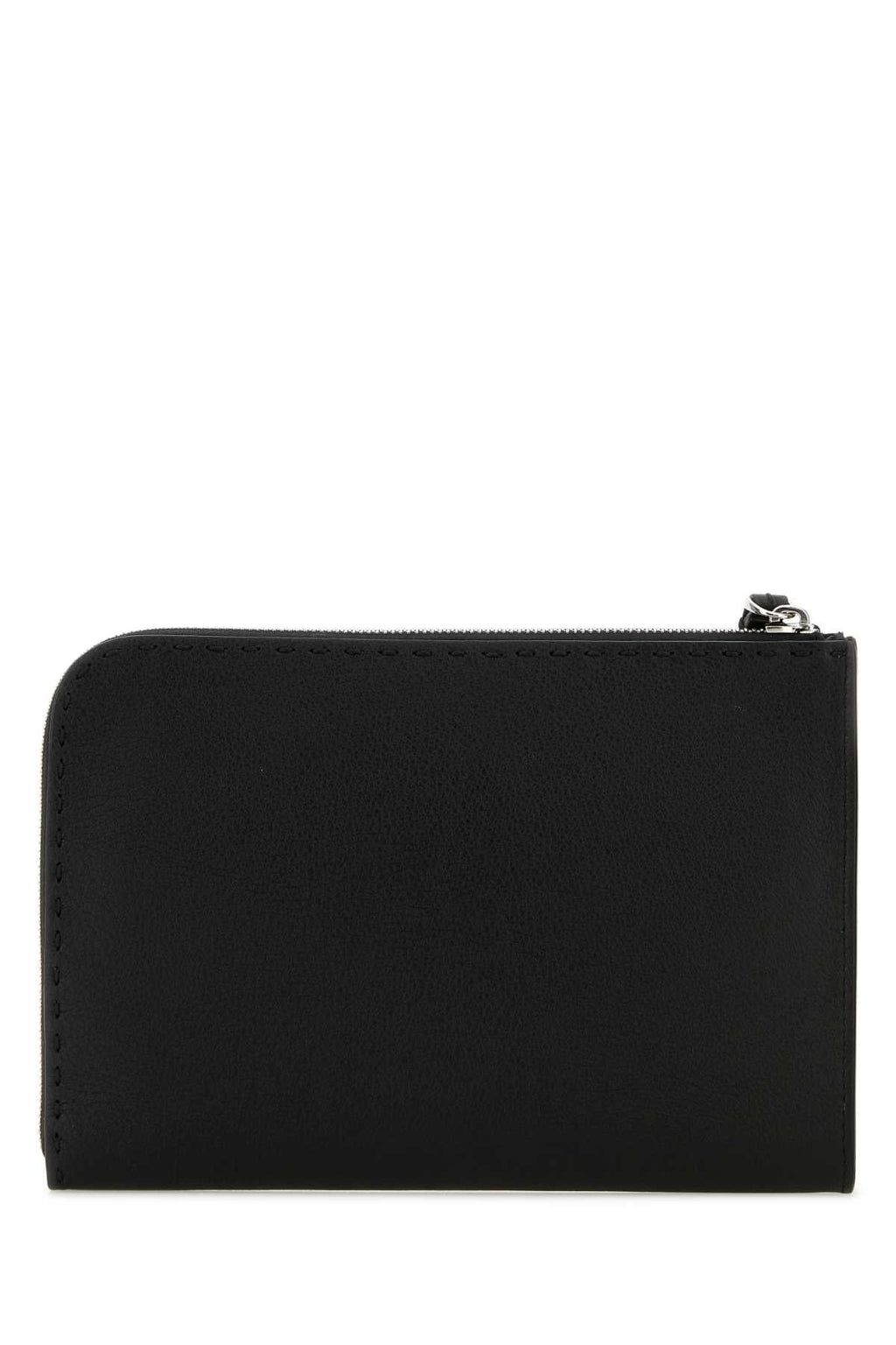 Fendi Men Black Leather Clutch