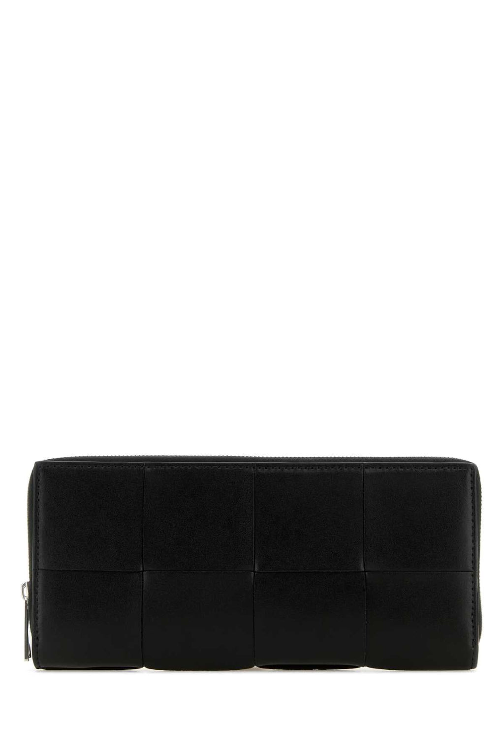 Bottega Veneta Men Black Leather Intrecciato Wallet