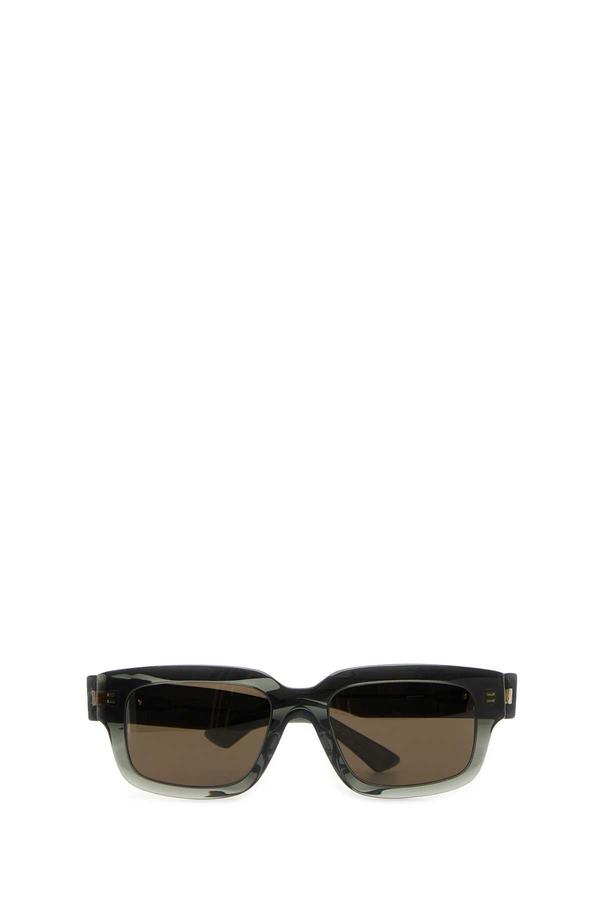 Bottega Veneta Women Dark Green Acetate Ultrathin Sunglasses