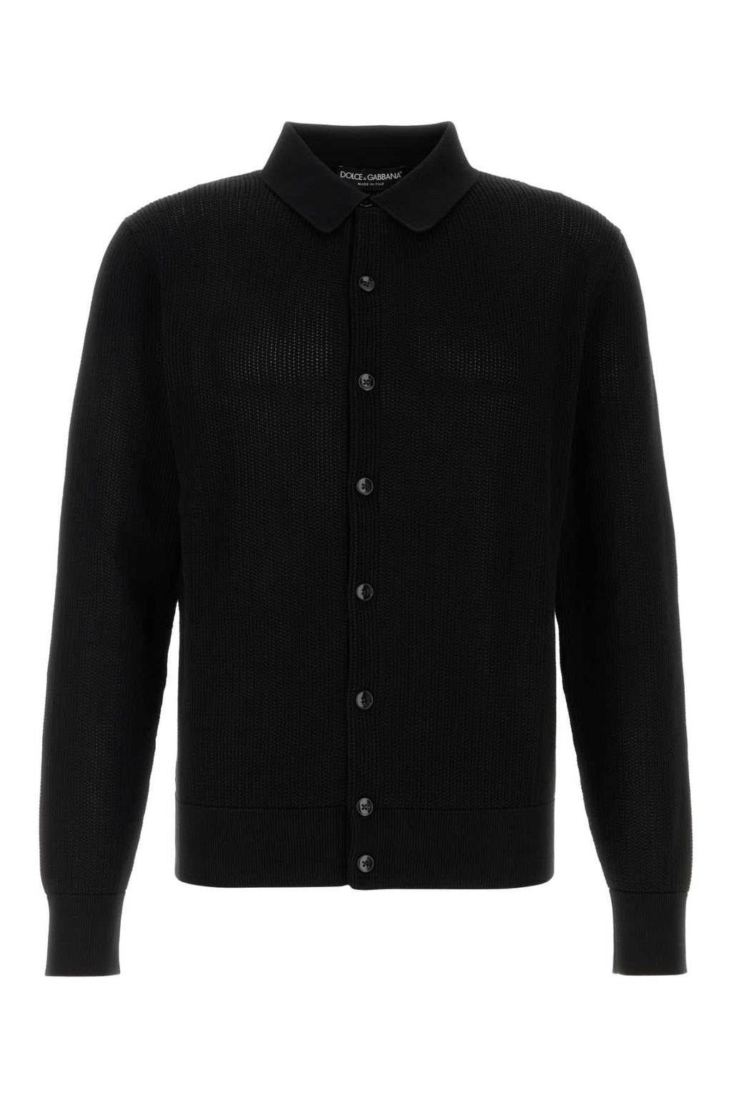 Dolce & Gabbana Men Black Mesh Cardigan