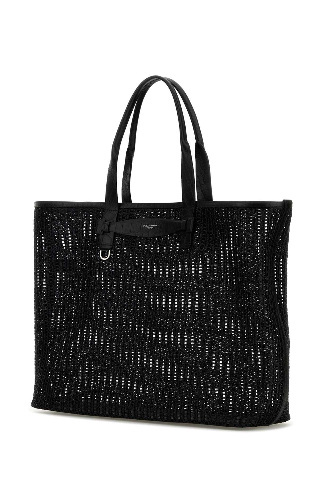 Dolce & Gabbana Men Black Mesh Shopping Bag