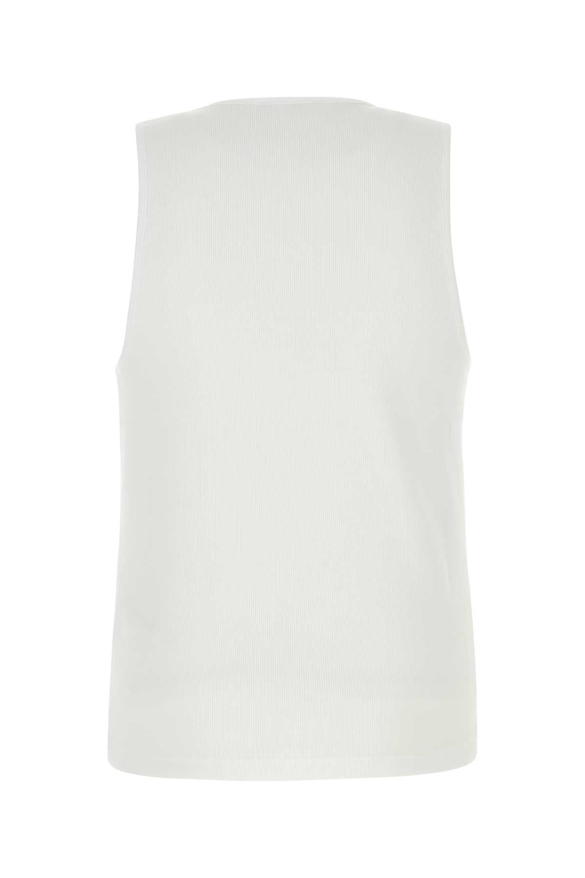 Jw Anderson Men White Cotton Tank Top