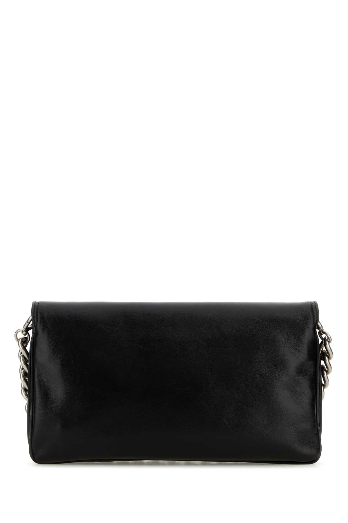 Balenciaga Women Black Leather Medium Bb Soft Shoulder Bag