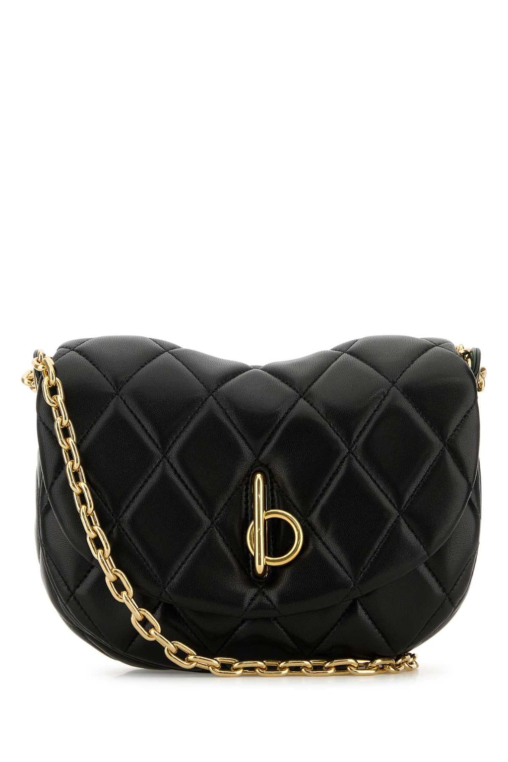 Burberry Women Black Leather Rocking Horse Shoulder Bag