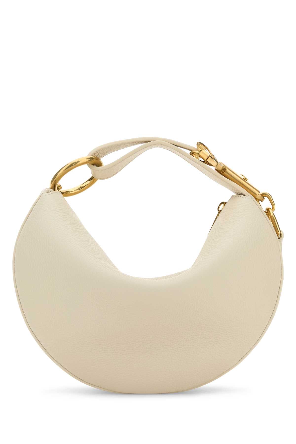 Burberry Women Ivory Leather Knight Arc Handbag