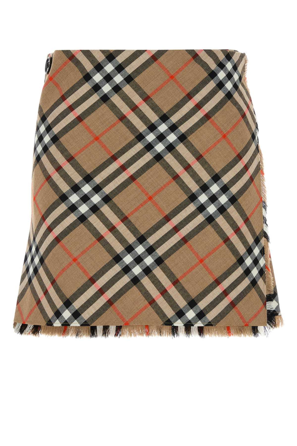 Burberry Women Embroidered Twill Mini Skirt