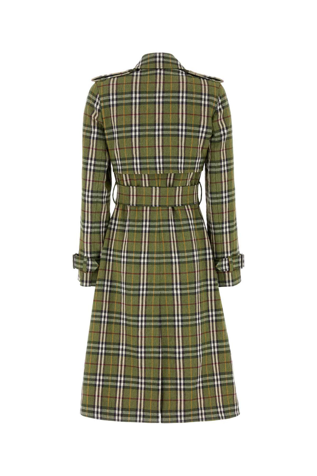 Burberry Women Embroidered Stretch Linen Trench Coat