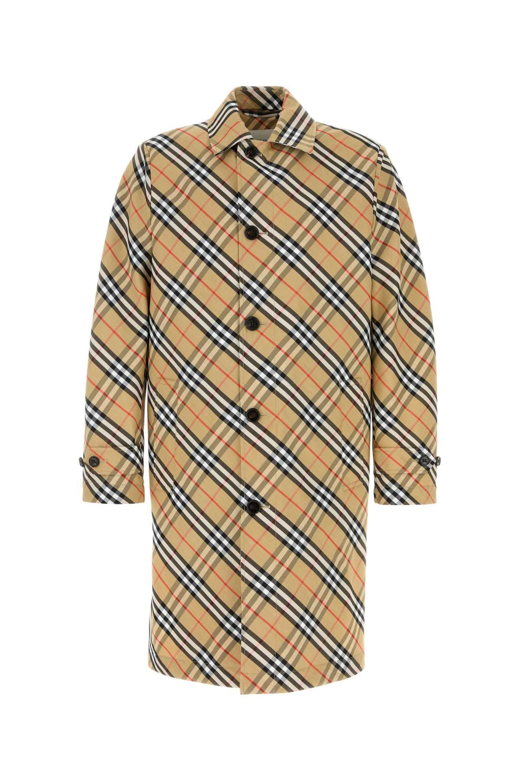 Burberry Men Embroidered Polyester Trench Coat
