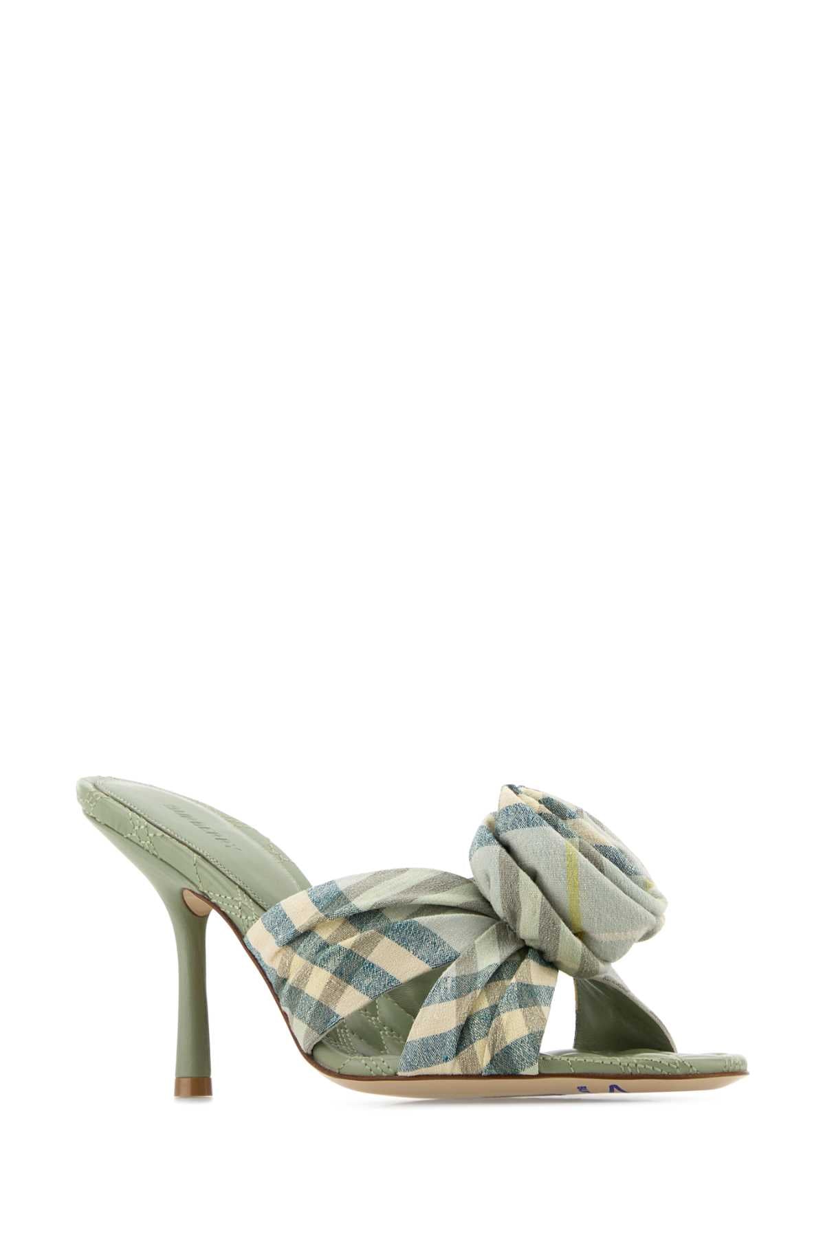 Burberry Women Embroidered Fabric Mews Mules
