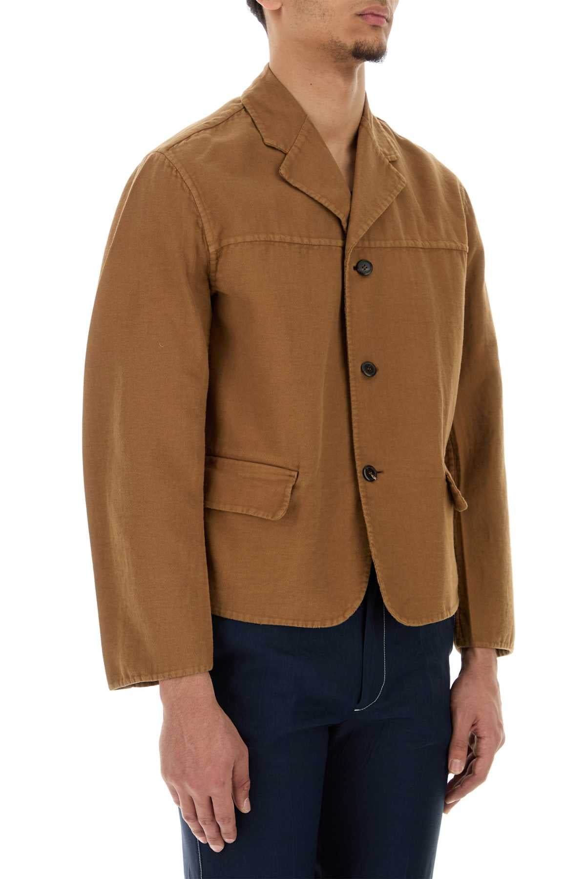 Prada Men Biscuit Cotton Blazer