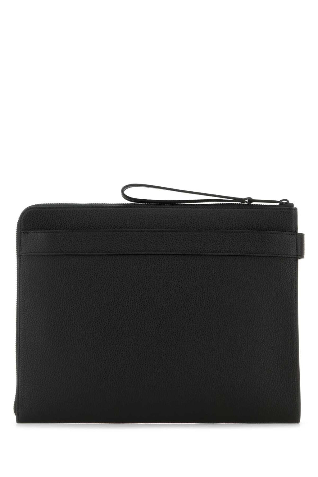 Clutch masculina Salvatore Ferragamo em couro preto