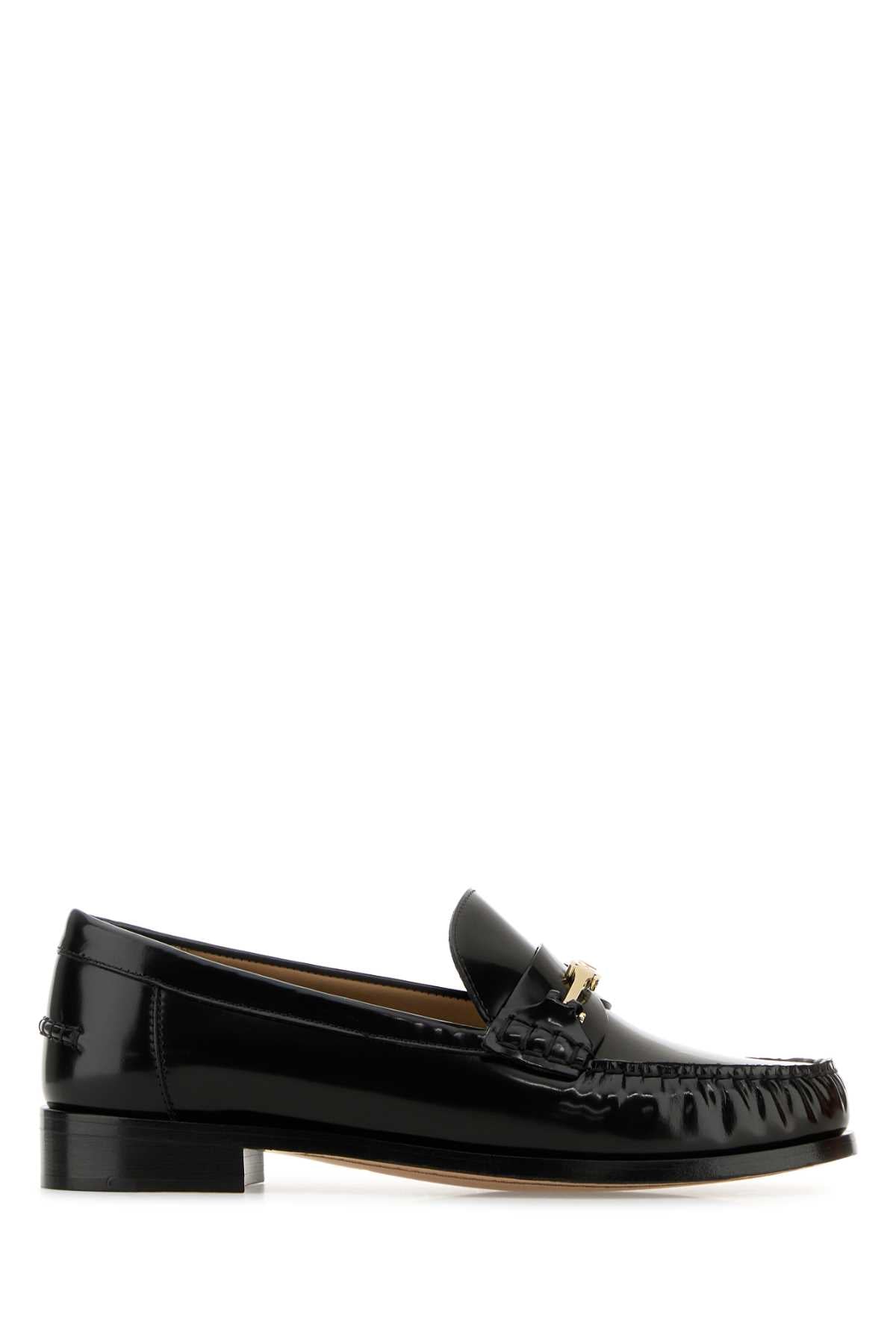 Mocassins Harry de couro preto feminino Salvatore Ferragamo