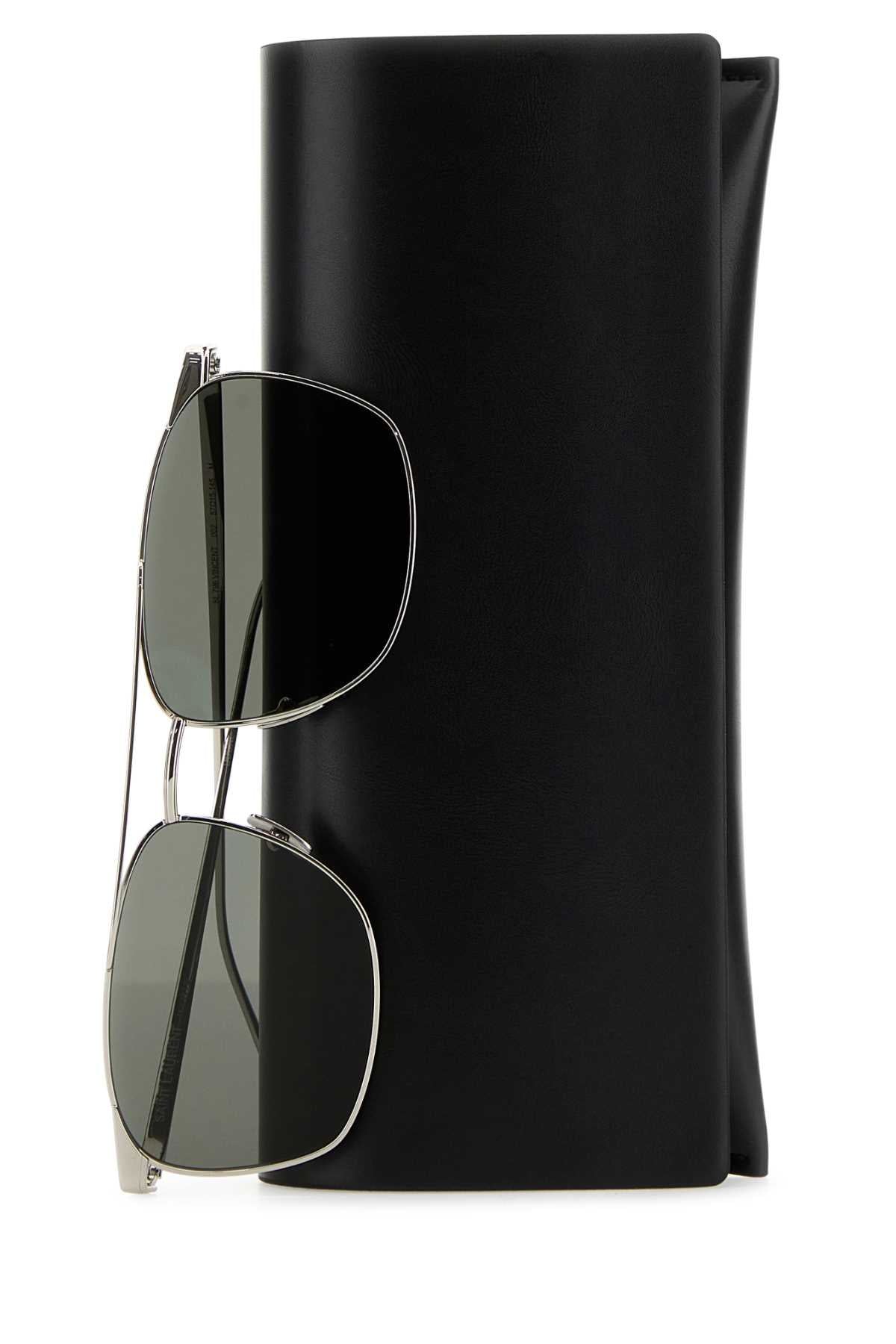 Saint Laurent Men Silver Metal Sl 796 Sunglasses