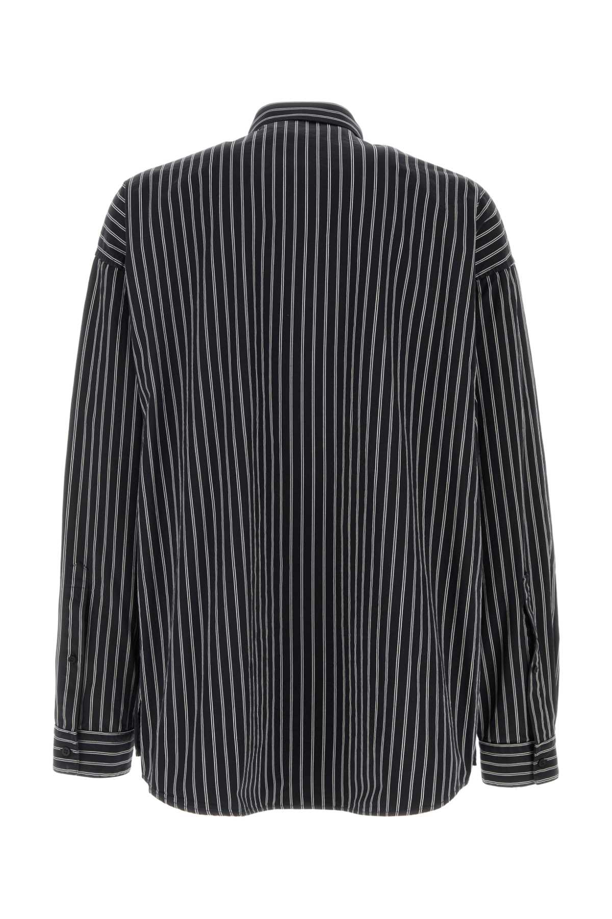 Balenciaga Men Embroidered Poplin Oversize Shirt