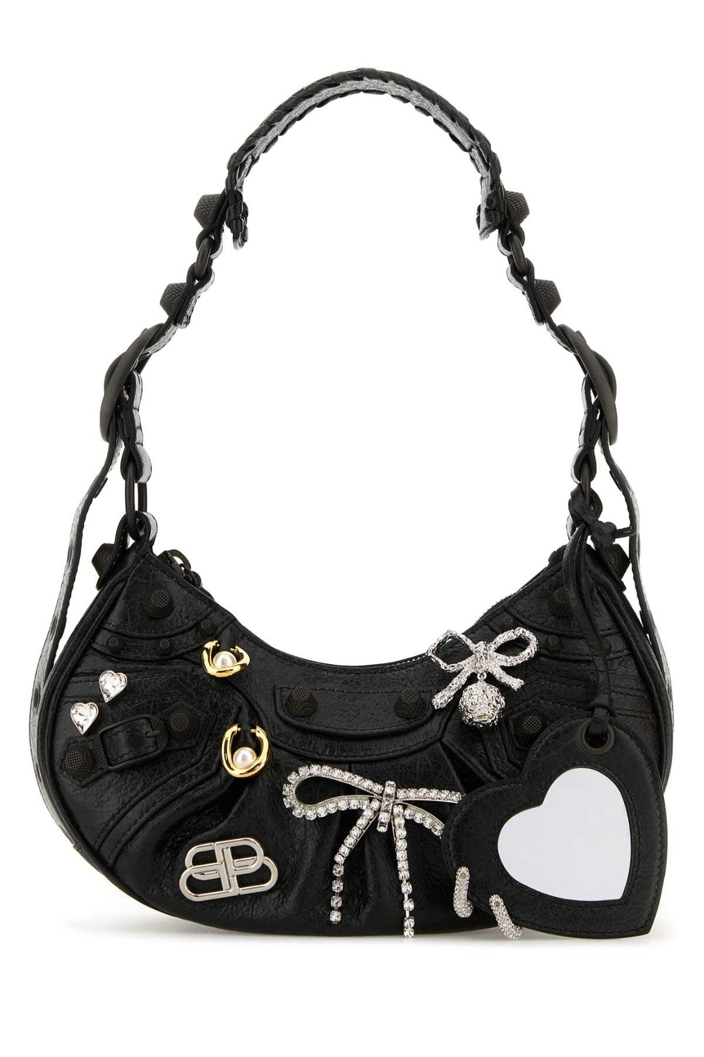 Balenciaga Women Slate Leather Le Cagole Xs Shoulder Bag