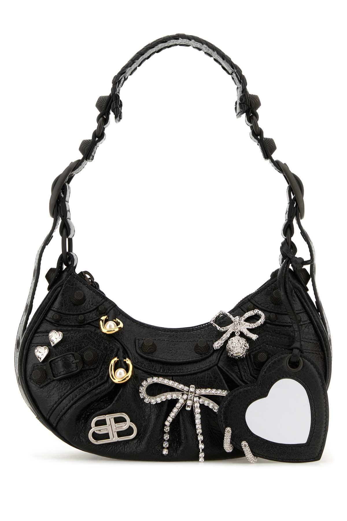 Balenciaga Women Slate Leather Le Cagole Xs Shoulder Bag