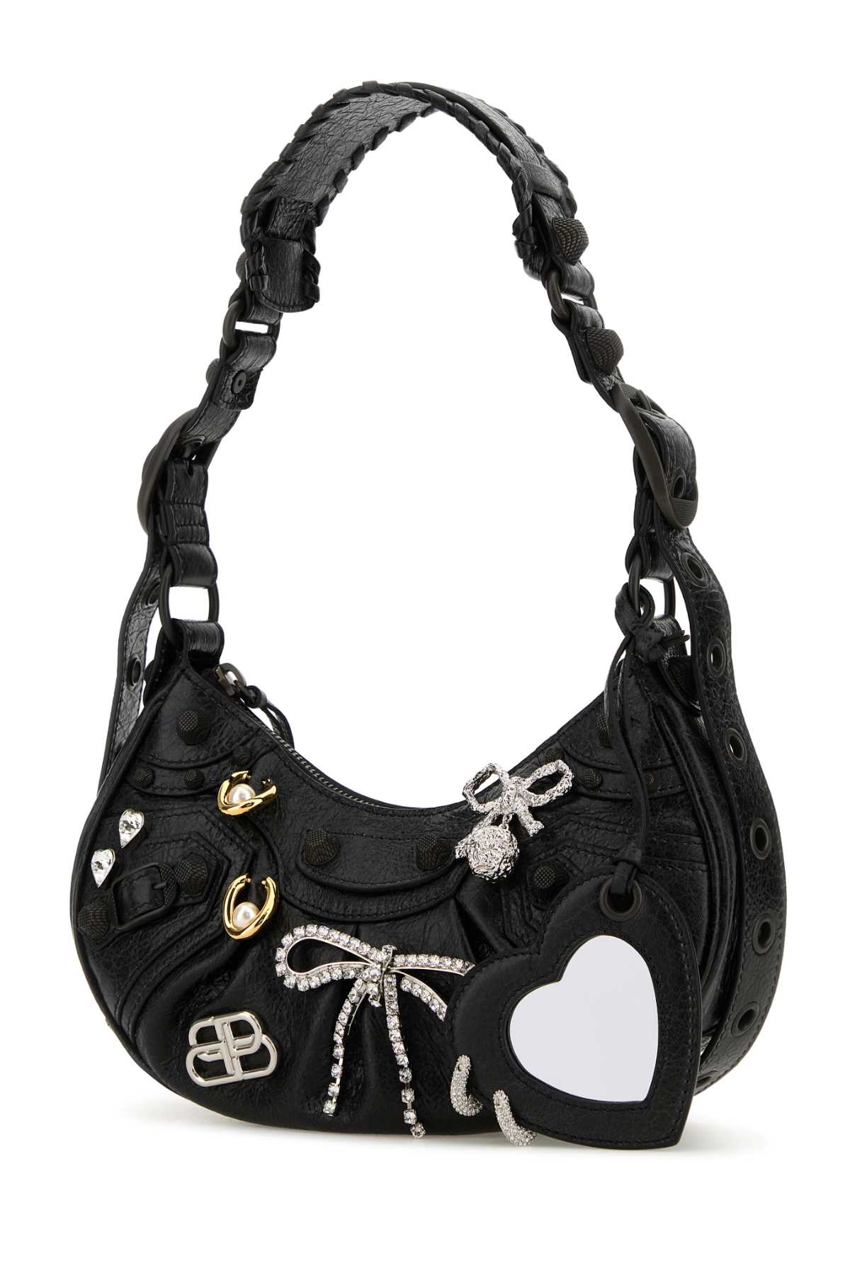 Balenciaga Women Slate Leather Le Cagole Xs Shoulder Bag