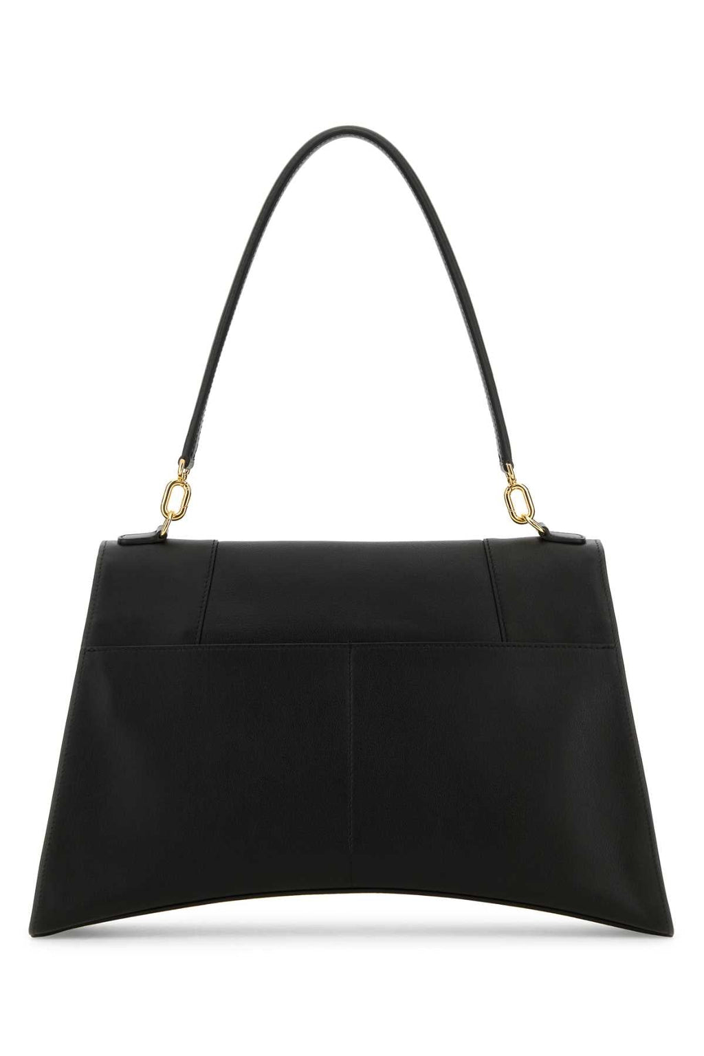 Balenciaga Women Black Leather Hourglass Shoulder Bag