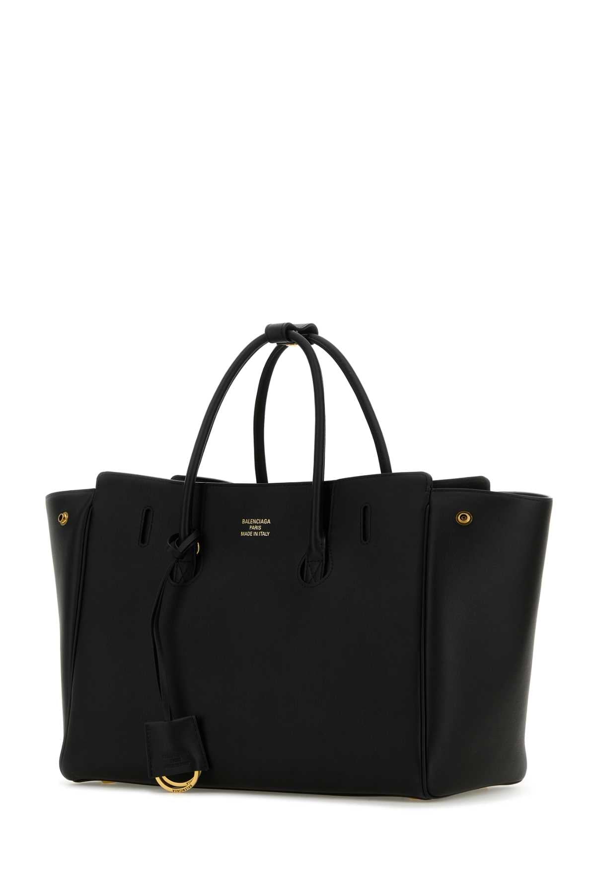 Balenciaga Women Black Leather Small Carry All Hempton Handbag