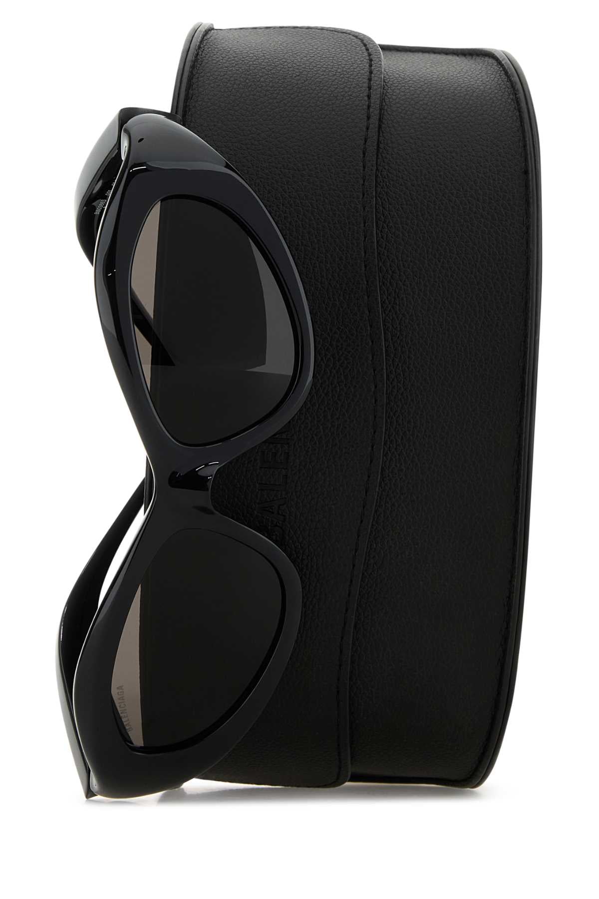 Balenciaga Women Black Nylon Orbit Cat Sunglasses