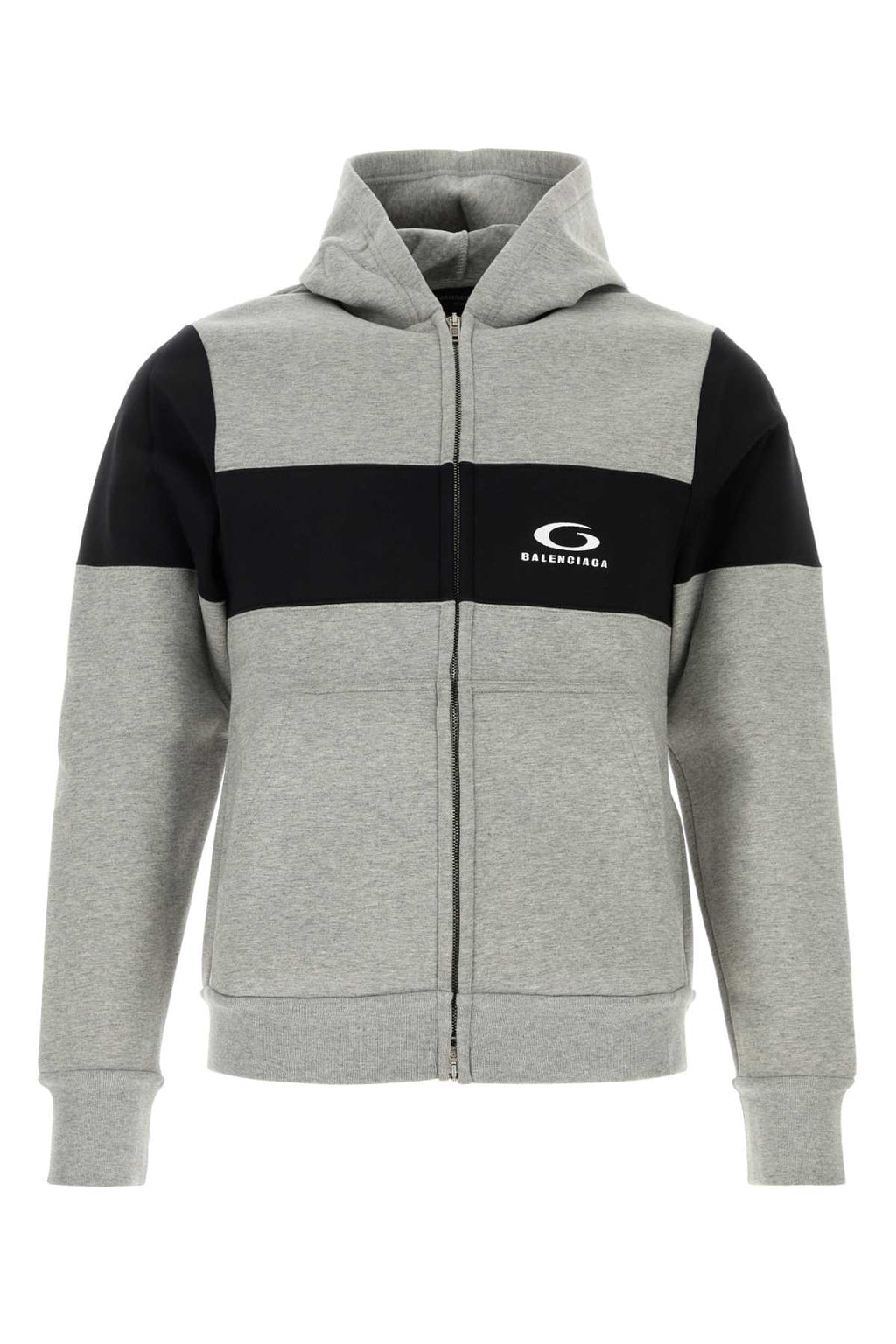 Balenciaga Men Melange Grey Cotton Sweatshirt