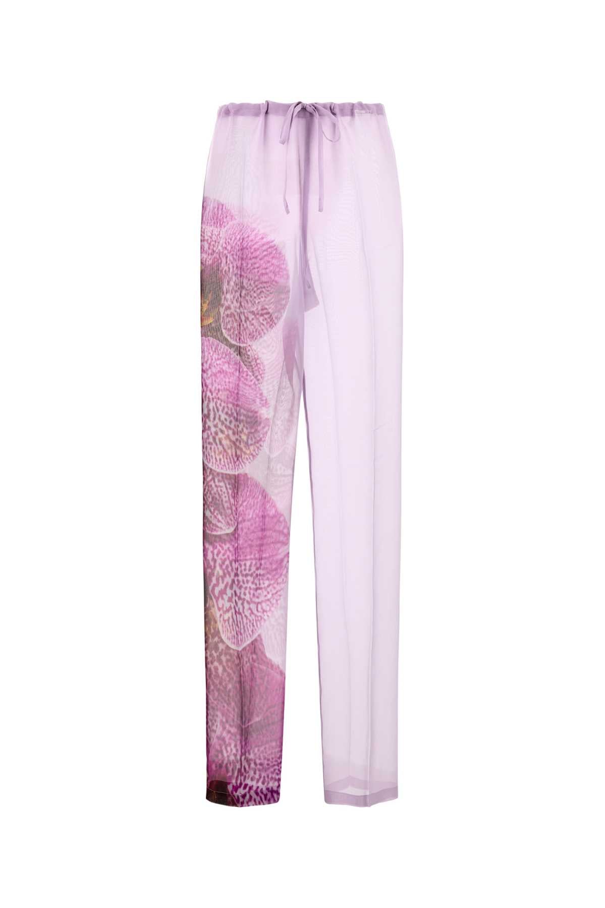 Dries Van Noten Women Lilac Crepe Pachas Pant