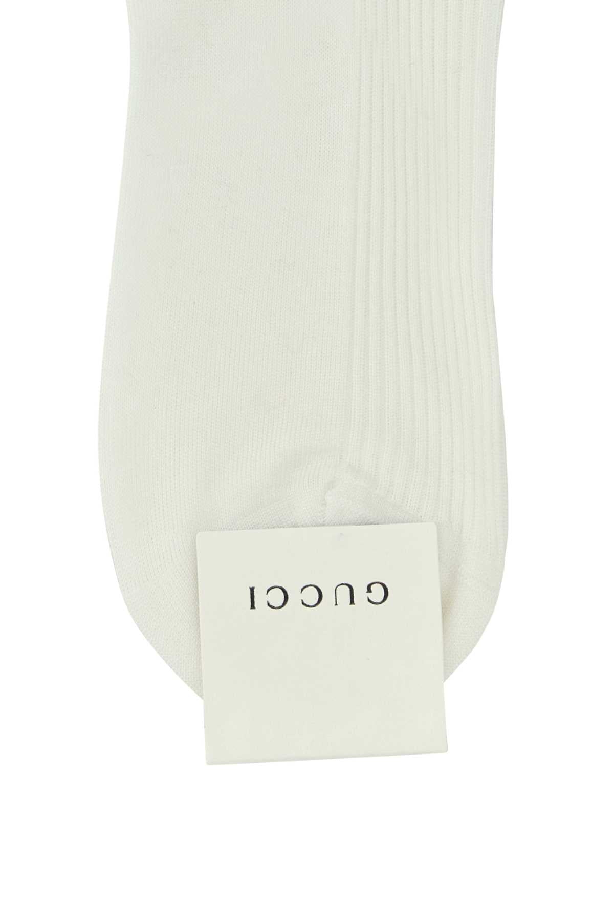 Gucci Unisex White Cotton Blend Socks
