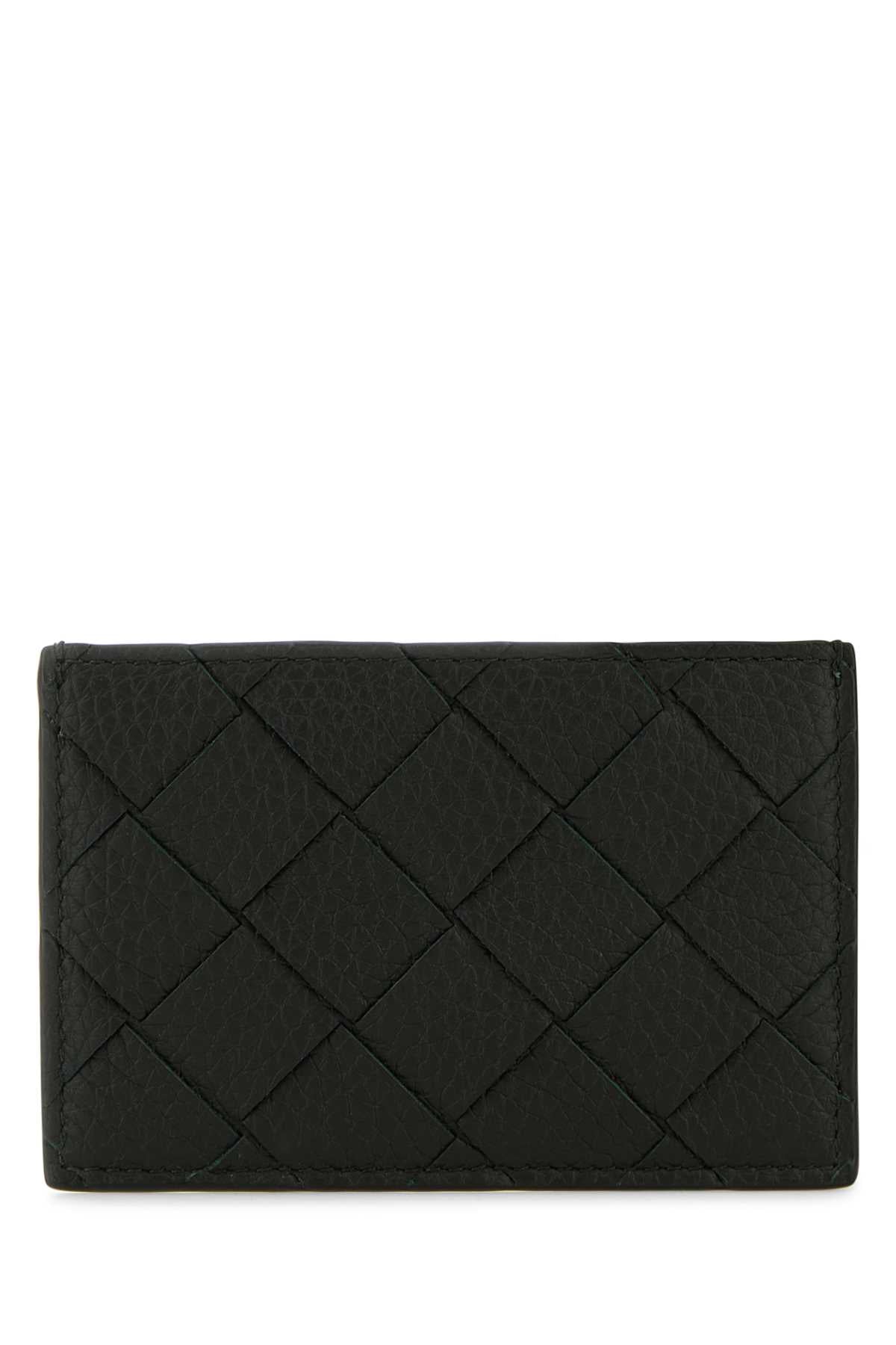 Bottega Veneta Men Bottle Green Leather Card Holder